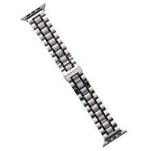 Classic Fashion Business Men's And Women's Craftsman's Five Bead Butterfly Buckle Stainless Steel Metal Apple Watch Strap Compatible With Apple Watch 1/2/3/4/5/6/7/8/9 Ultra Series Craftsman's Five Bead Butterfly Buckle Metal Apple Watch Strap - Silver Rose Gold - View 7