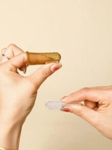 4 szt./zestaw Dziecko Zęby Szczotka & Zwierzak domowy Zęby Szczotka Z Srebrny , Przeciw kurzowi PP Pudełko do przechowywania , Silikon Szczotka , Szczoteczka do zębów na palec , Oczyszczacz do języka , Zwierzak domowy Szczoteczka do zębów na palec , Doustnie Szczotka do czyszczenia Dla Dzieci