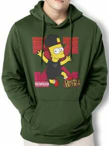 Men Hoodies - 軍綠色 - 查看 1