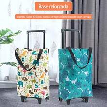 Carrito Para Mandado Compras Plegable Multiusos Resistente - Negro - Ver 4