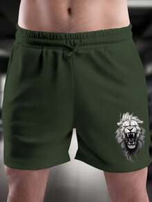 Men Shorts - Màu xanh lá cây đậm - Xem 1