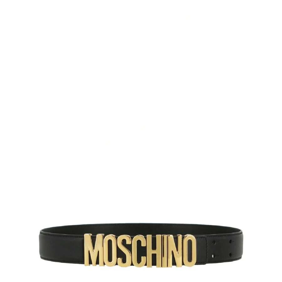 Moschino Love Leather Logo Belt 8007-8001-0555 - Black - View 1