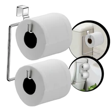 Suporte Porta Papel Higiênico Duplo Para Caixa Acoplada Cromado Aramado Papeleira Banheiro Organizador