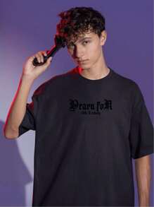 Men T-Shirts - 黑色 - 查看 2