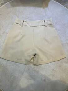 Women Shorts - 杏色 - 查看 4