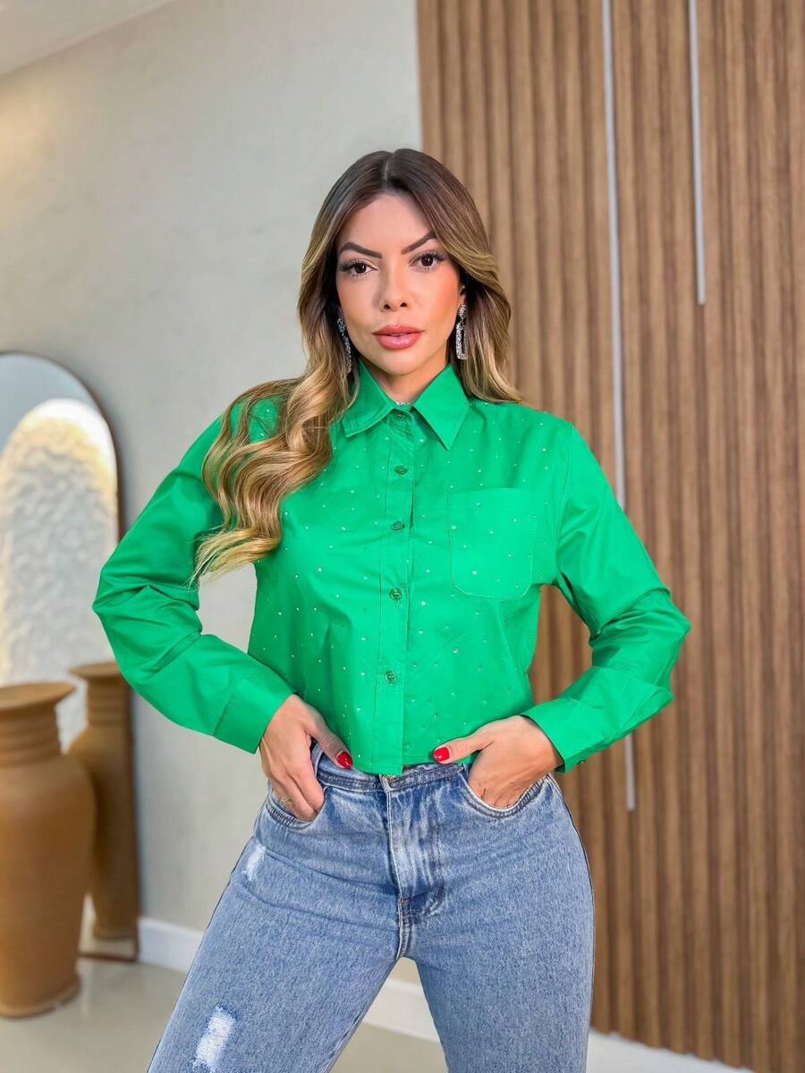 Women Blouses - 綠色 - 查看 1