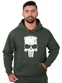 Men Sweatshirts - 墨綠色 - 查看 1