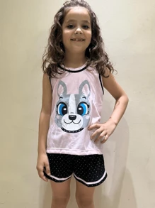 Young Girls Pajamas - 粉色 - 查看 2