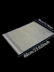 200 个透明 OPP 袋，矩形自粘密封袋，适用于 DIY、派对、万圣节、圣诞节、情人节、家庭聚会、婚礼回礼、礼品包装、圣诞节 - 透明 - 查看 5