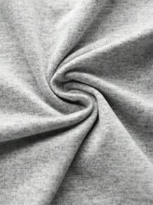 年輕男孩時尚酷炫街頭風T恤，印有字母印花，圓領設計，夏季 - 灰色 - 查看 6