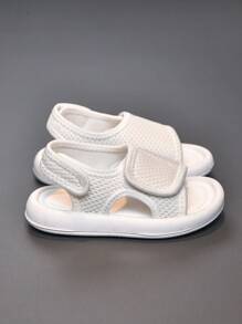 Baby Fashionable Solid Antiskid Soft Sole Beach Sandals, Wear-Resistant - White - View 2