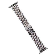 Classic Fashion Business Men's And Women's Craftsman's Five Bead Butterfly Buckle Stainless Steel Metal Apple Watch Strap Compatible With Apple Watch 1/2/3/4/5/6/7/8/9 Ultra Series Craftsman's Five Bead Butterfly Buckle Metal Apple Watch Strap - Silver Rose Gold - View 11