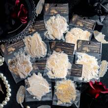 1 Pacco di 40 adesivi per scrapbooking floreali di rose, materiale di artigianato di decorazione fai-da-te, regalo per le vacanze, arte creativa personalizzata di scrapbooking