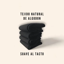 Calcetines 3/4 de Algodon Para Dama - Negro - Ver 2