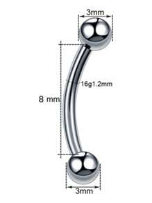 Eyebrow Ring - Bạc - Xem 5
