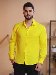 Men Shirts - Mustard Yellow - View 2