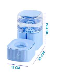 Bebedero Dispensador Automático Para Mascotas Perro Y Gato - Azul - Ver 3