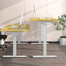 48 Inches Electric Standing Adjustable Desk With Control Panel And USB Port - Tự nhiên - Xem 4
