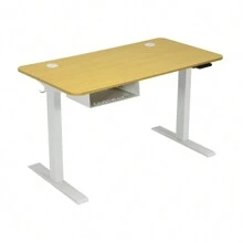 48 Inches Electric Standing Adjustable Desk With Control Panel And USB Port - Tự nhiên - Xem 11