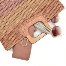 Bolsa de playa, paja/rafia, multicolor. - Multicolor - Ver 4