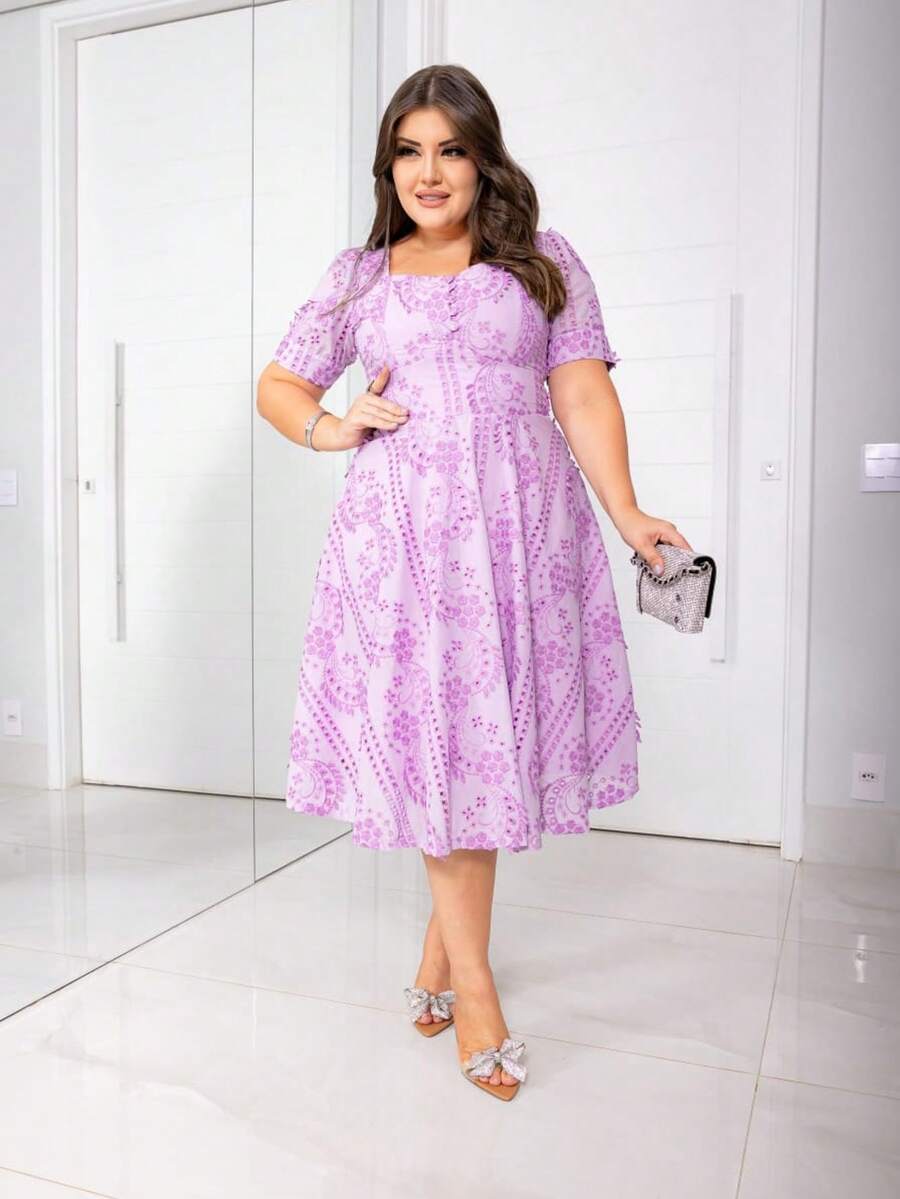 Women Dresses - Màu Lilac Tím - Xem 1