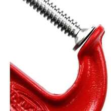 Kit 4 Grampos Sargento Tipo C 2" 3" 4" 6" Marcenaria Aço Metal Profissional - Vermelho - Visão 3