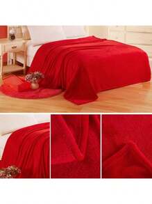 Cobijas Mantas de cama frazada Matrimoniales ,cuatro estaciones  capucha franela cálido para casa cobijas frazadas calientitas  fresca la ropa de cama cobertor king size  microfibra cobertores para borrega cobijas Matrimonial ultrasuave individual, decoracion hogar  laila  Ligero confort blanket  colcha cubrecama super suave cobija micromink 100% Poliéster cobertores  edredones edredon color morado roja rosa negra verde - Rojo - Ver 2