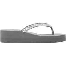 Chanclas de mujer Diamante de imitación Liso Guay Glamour Vacación De moda - Gris - Ver 2