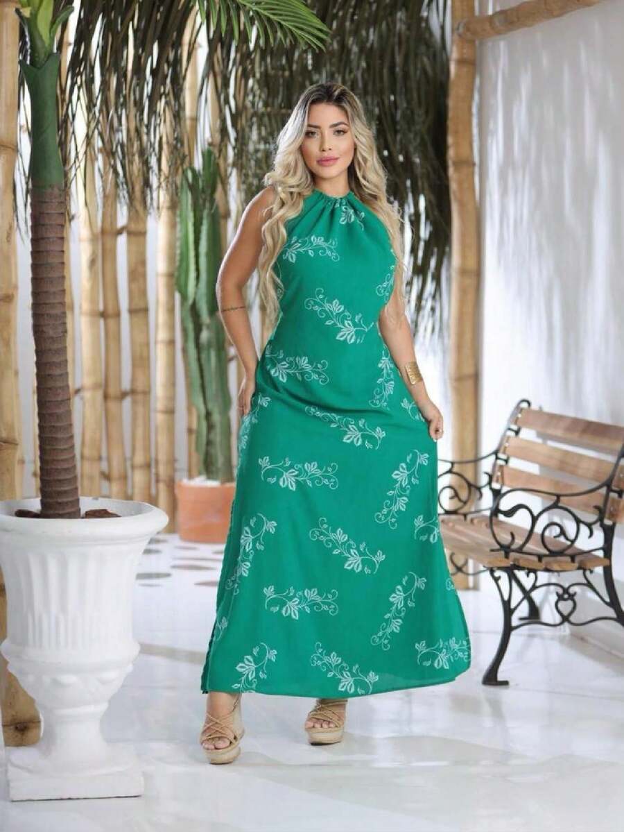 Women Dresses - 綠色 - 查看 1