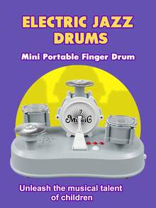 Fingertip Jazz Drums Finger Touch Mini Percussion Musical Instrument Creative Micro Drum, Music Toy - Purple - View 6