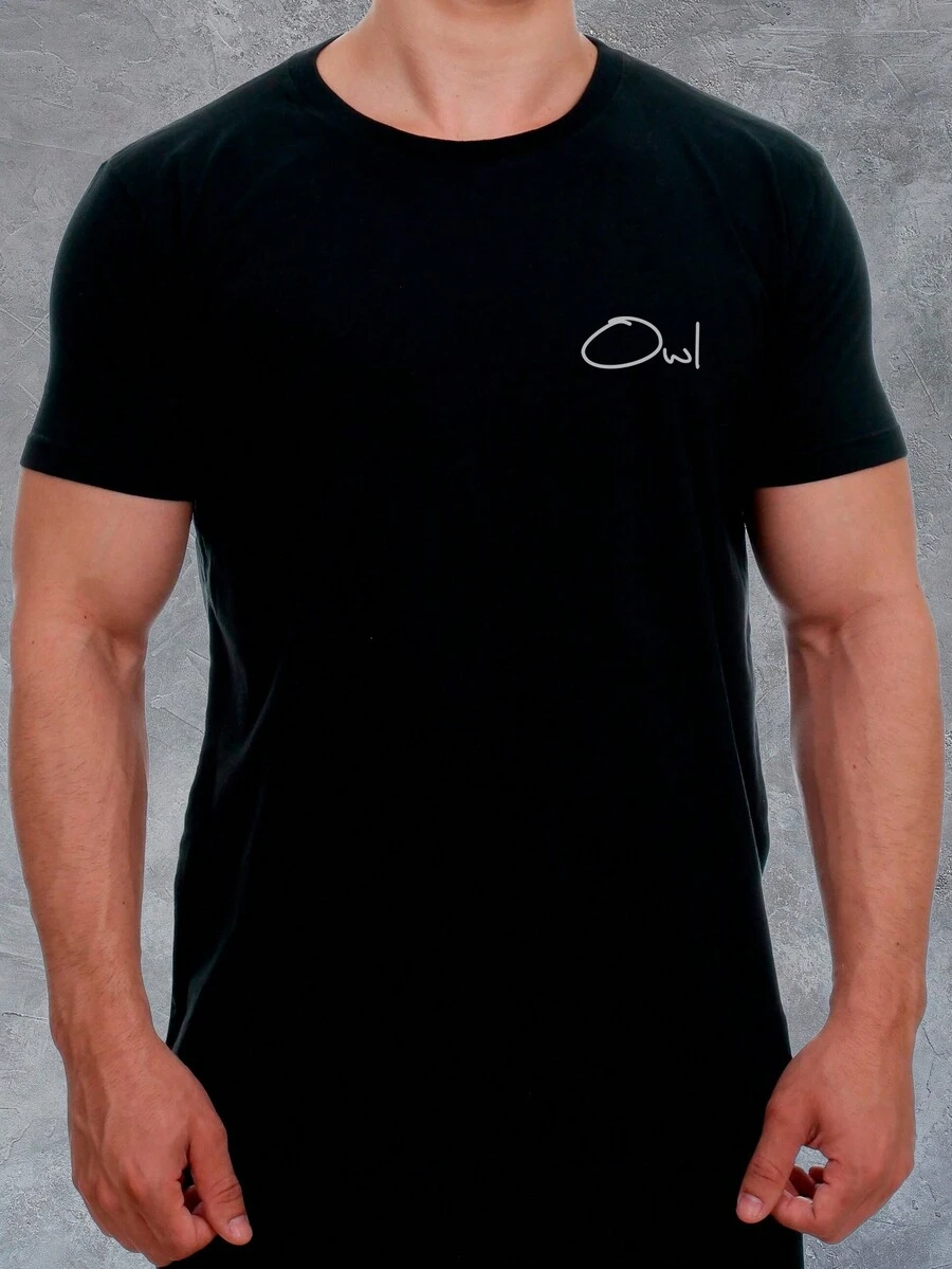 Men T-Shirts - 黑色 - 查看 1