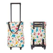 Carrito Para Mandado Compras Plegable Multiusos Resistente - Negro - Ver 5