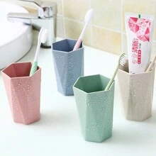 1 件套家用浴室漱口杯、牙刷杯、简约情侣漱口杯家居浴室装饰秋季装饰返校 - 彩色 - 查看 2