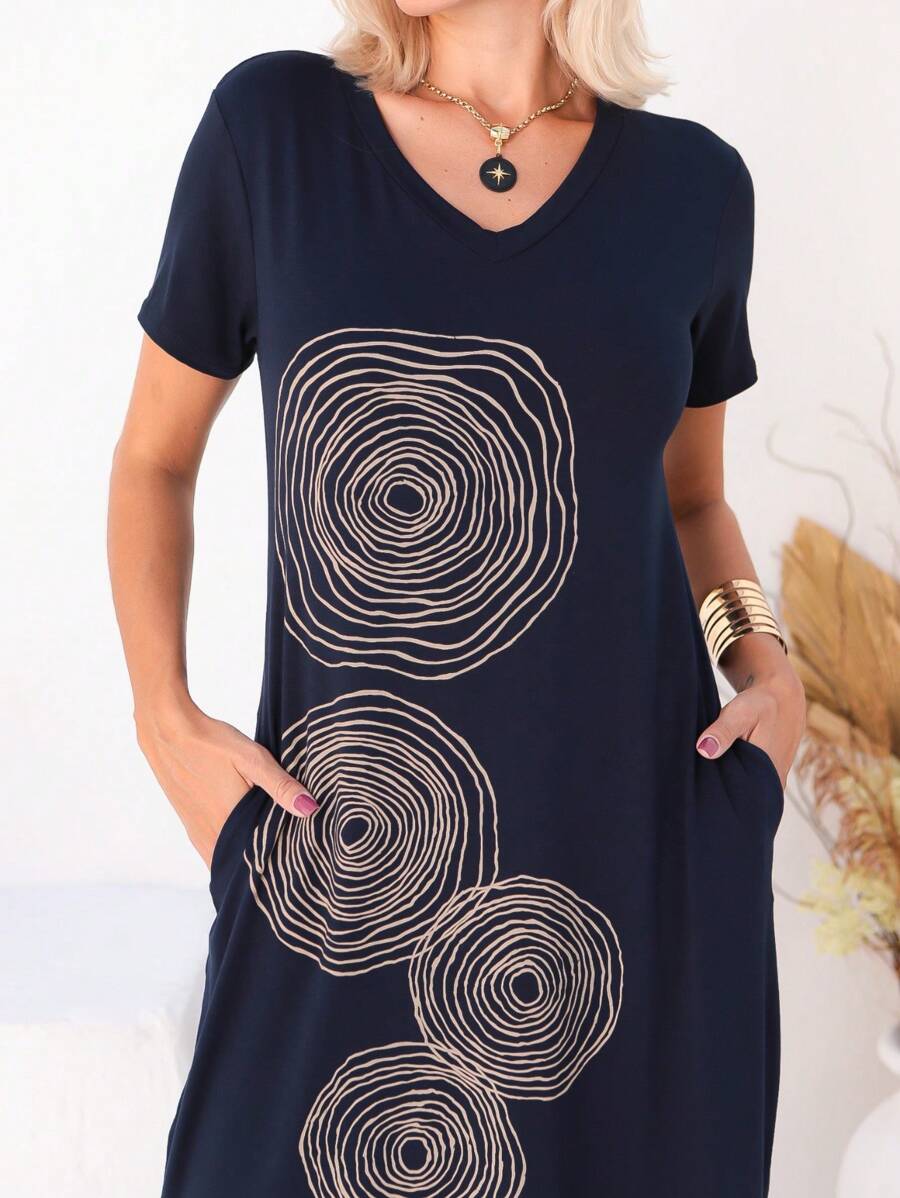 Women Dresses - 藏蓝色 - 查看 1