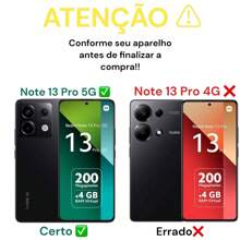 Capa Capinha Para Redmi Note 13 Pro 5G - Preto - Visão 2