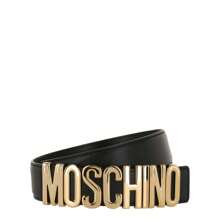 Moschino Love Leather Logo Belt 8007-8001-0555 - Black - View 3