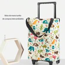 Carrito Para Mandado Compras Plegable Multiusos Resistente - Blanco - Ver 4