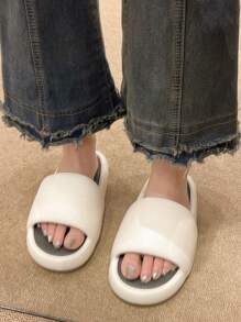 Của phụ nữ Siêu Nhẹ Độ co giãn Cao EVA Dép đi trong nhà , Mùa hè Thiết kế đơn giản Siêu dày Đế Trong nhà Mềm mại Chống mùi hôi Chống trượt Nhà  Ký túc xá Phòng tắm Tất cả các mùa Đế dày Dép xăng đan Nữ Siêu Dễ thương Cá nhân hóa Sinh viên Ngoài trời Có thể đeo được Giải trí Linh hoạt Quý cô Cặp đôi Dép đi trong nhà , Nam - E08(Trắng) - Xem 3