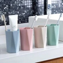 1 件套家用浴室漱口杯、牙刷杯、简约情侣漱口杯家居浴室装饰秋季装饰返校 - 彩色 - 查看 1