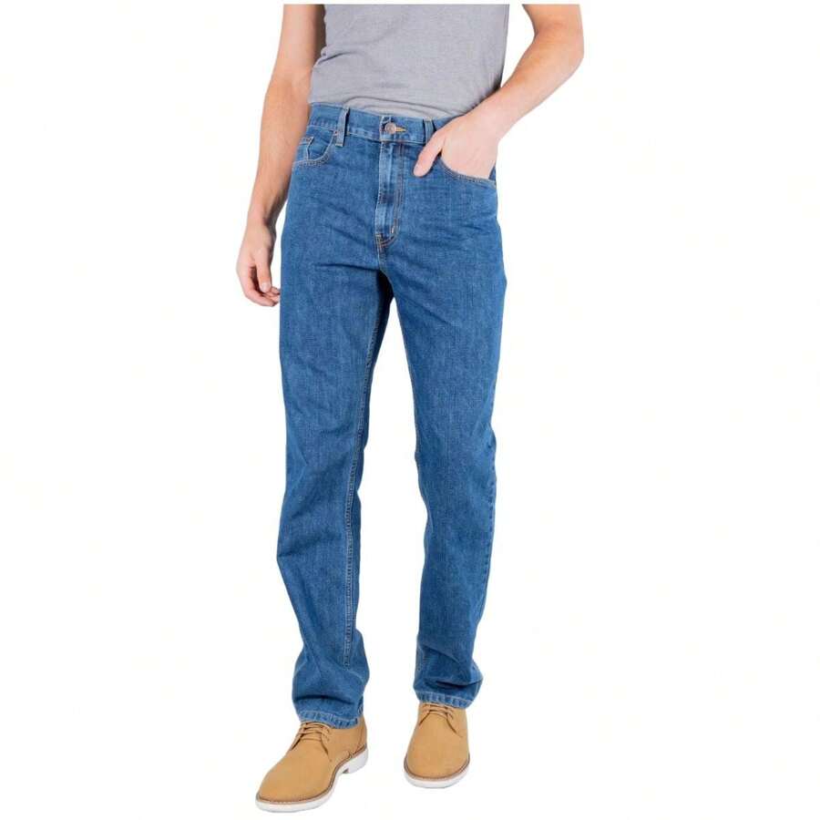 Jeans de Caballero Corte Recto Stretch Movin Stone Modelo Oggi Power - Azul - Ver 1