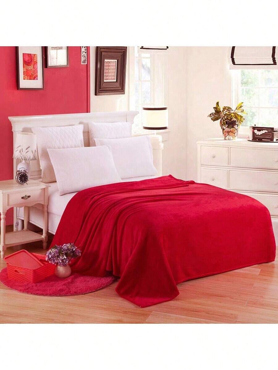 Cobijas Mantas de cama frazada Matrimoniales ,cuatro estaciones capucha franela cálido para casa cobijas frazadas calientitas fresca la ropa de cama cobertor king size microfibra cobertores para borrega cobijas Matrimonial ultrasuave individual, decoracion hogar laila Ligero confort blanket colcha cubrecama super suave cobija micromink 100% Poliéster cobertores edredones edredon color morado roja rosa negra verde - Rojo - Ver 1