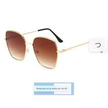 Women Fashion Glasses - 茶 - 查看 1