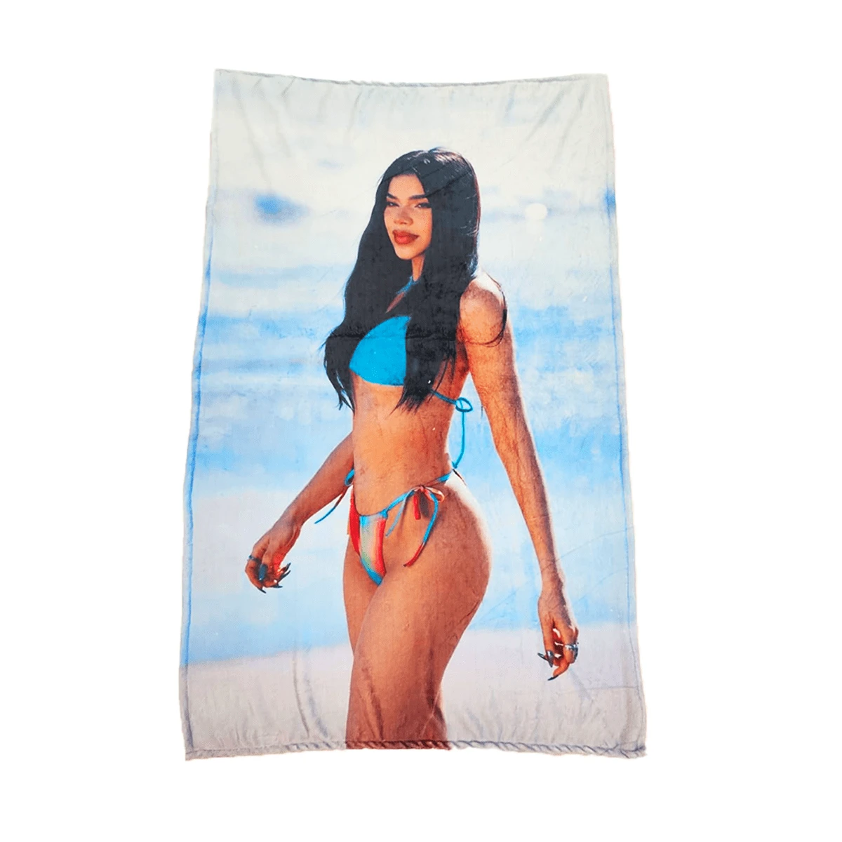 Cobija Frazada Diseño De Kenia Os Playa De Alta Calidad - Celeste - Ver 1