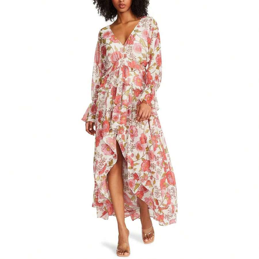 Váy Maxi Sol Màu Hồng Cổ Điển - hoa hồng cổ điển - Xem 1