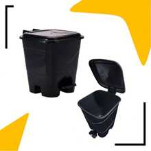 Thùng rác, Nhà bếp, Phòng tắm, Nhà, Nhà cung cấp đồ gia dụng - màu đen - Xem 3