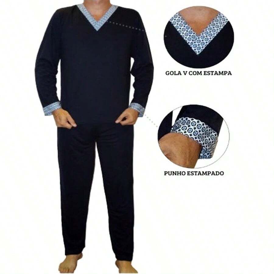 Men Loungewear Onepieces - 藏蓝色 - 查看 1