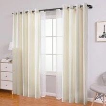 1pc Blackout Wrap Around Double Long Curtain Rods For Windows, 6/8 Inch Room Darkening Curtain Rod, Black\Silver\Gold - 黑色 - 查看 5