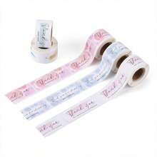 Un Cuadrado Aleatorio En Inglés, Gracias Por La Etiqueta Adhesiva. Muchas Gracias Por Su Caja De Regalo, Decoración De Regalo, Etiqueta Adhesiva. - Azul - Ver 6