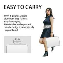 Mesa Plegable Portátil Tipo Aluminio Jardín Portátil Exterio - Blanco - Ver 3