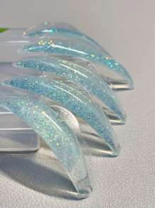 BLACKWINGS 5 par Musujący Przezroczyste Niebieski Podnoszenie Rzęsy Dla Używać , Keratyna Rzęsy Silikon Z Połysk Lśniący , Również Zawierający Rzęsy Podnoszenie Kij I Kręcenie Spinacz Komplety Biżuterii , Bicz Podnoszenie Narzędzia Dla Kosmetyki (Makijaż) &